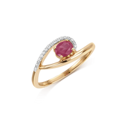 Støvring Design 8kt Gld Ring med Rubin og Zirkonia 62257050
