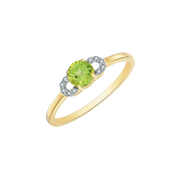 Støvring Design 8kt Guld Ring med Peridot og Hvide Topaser 62323054