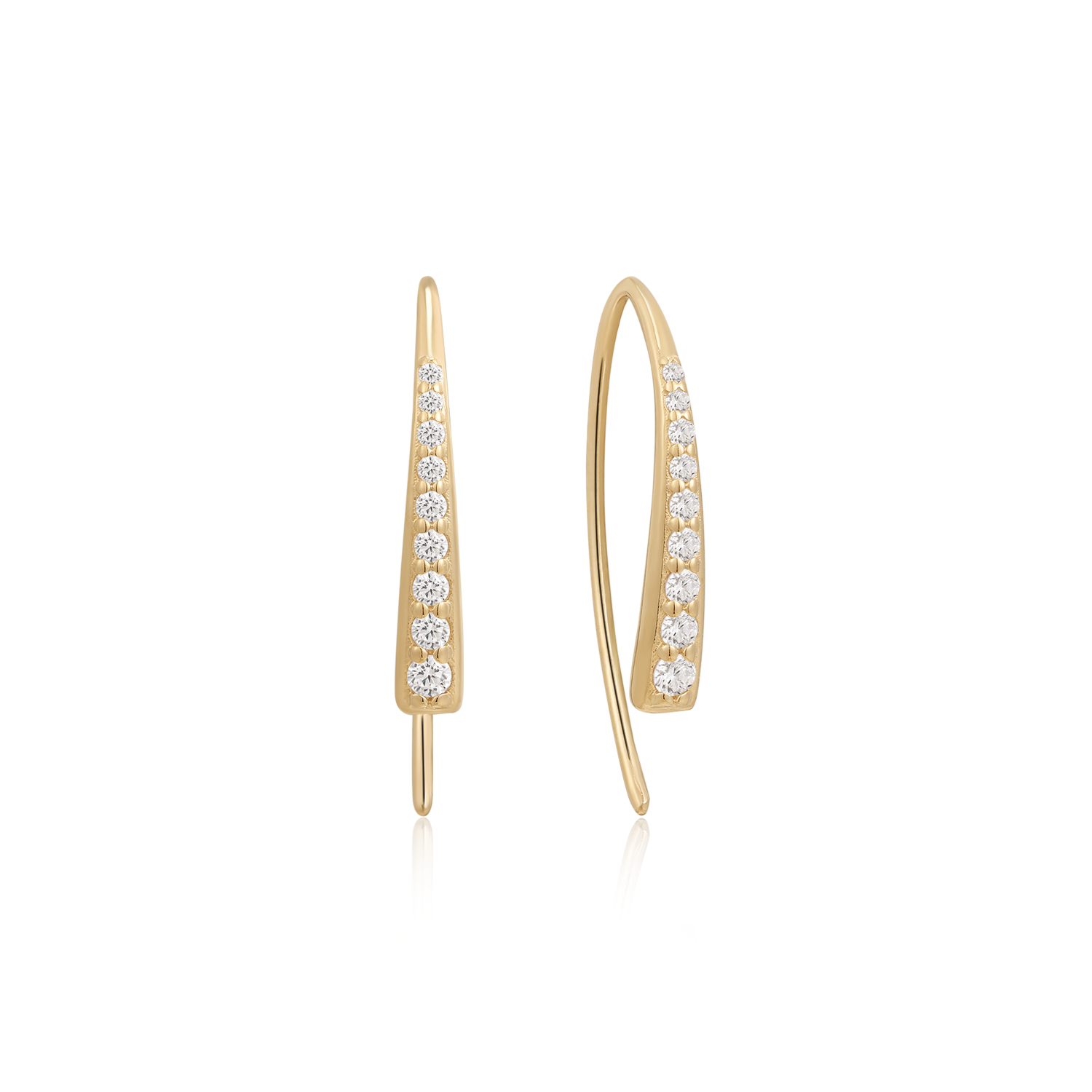 Støvring Design 8kt guld ørehæng med zirkonia 63117618