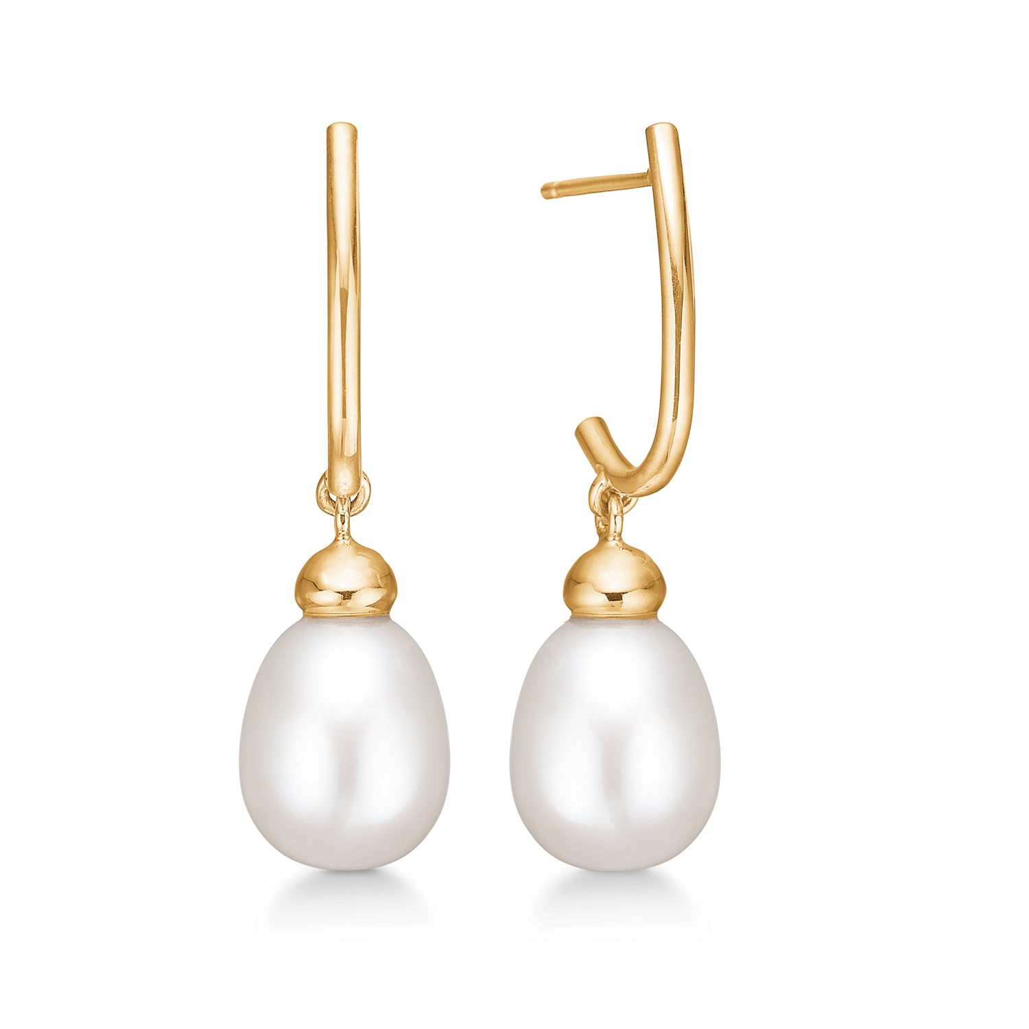 Støvring Design 8kt Guld Ørehæng med Ferskvandsperle 63117999