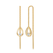 Støvring Design 8kt Guld Ørekæde med Zirconia 63237957