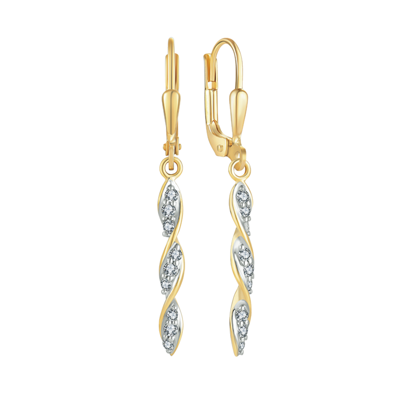 Støvring Design 8kt Guld Ørehæng Snoet med Zirkonia 63237963