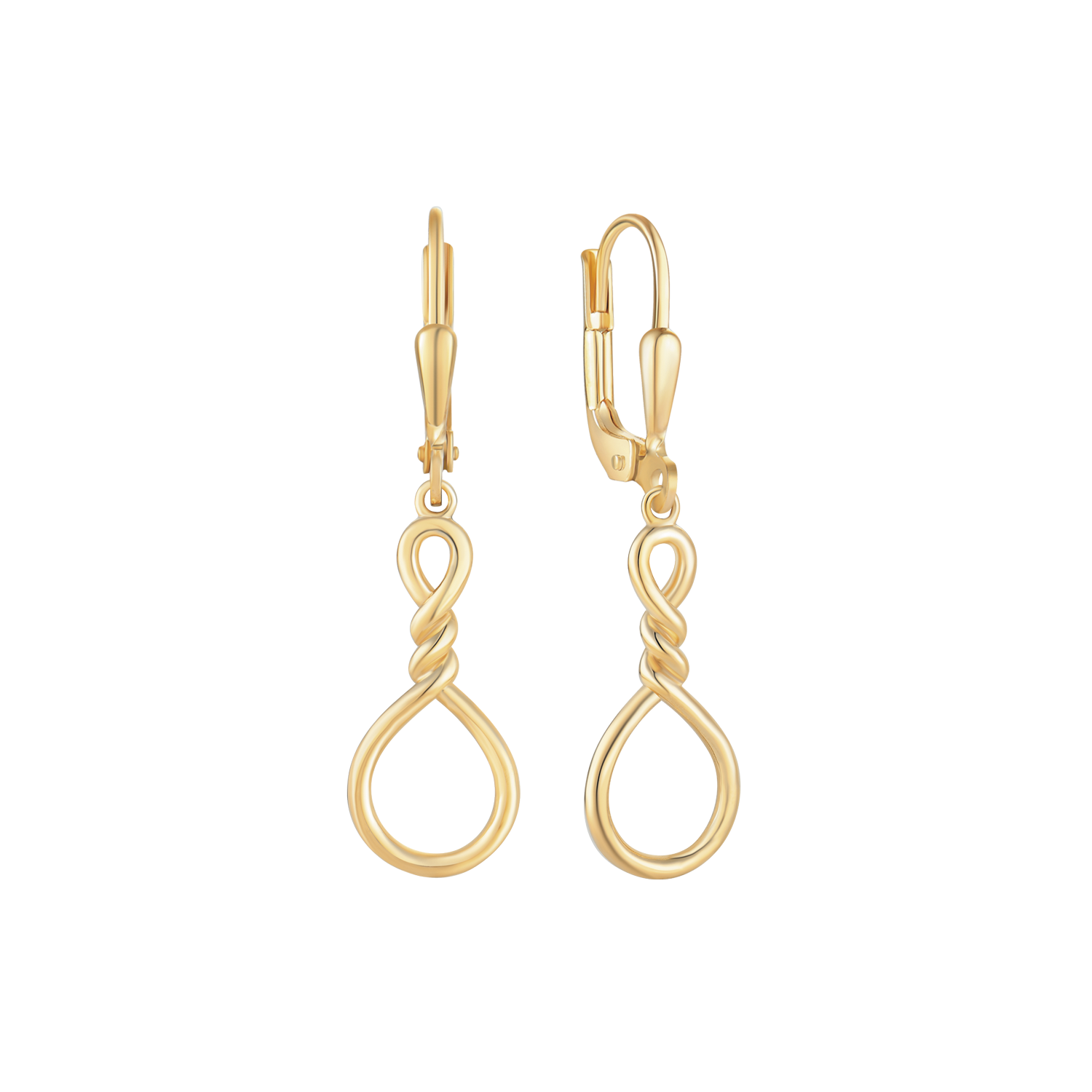 Støvring Design 8kt Guld Ørehæng Snoet reb med lykke 63237975