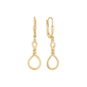 Støvring Design 8kt Guld Ørehæng Snoet reb med lykke 63237975