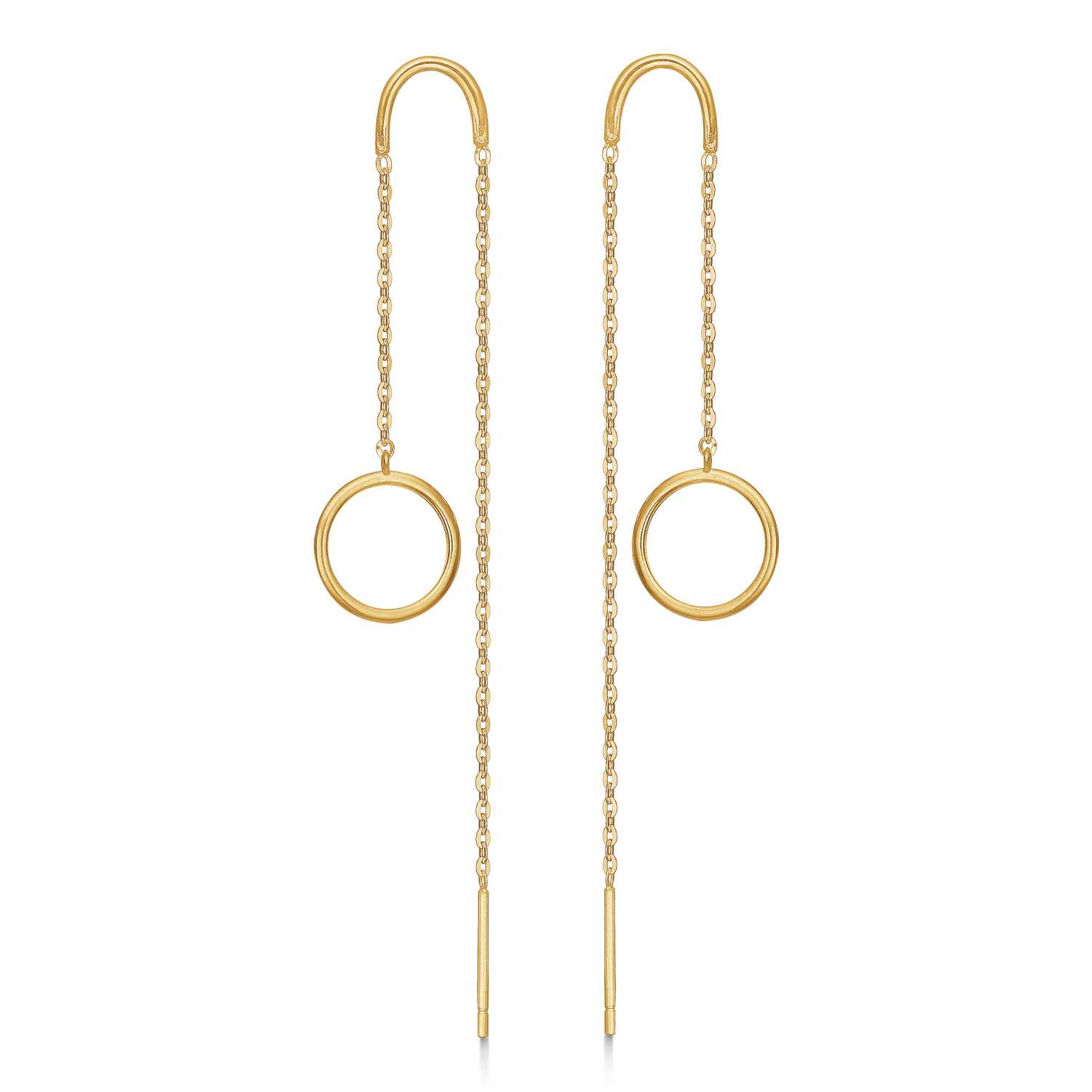 Støvring Design 8kt Guld Ørekæde med Oval Vedhæng 63242994