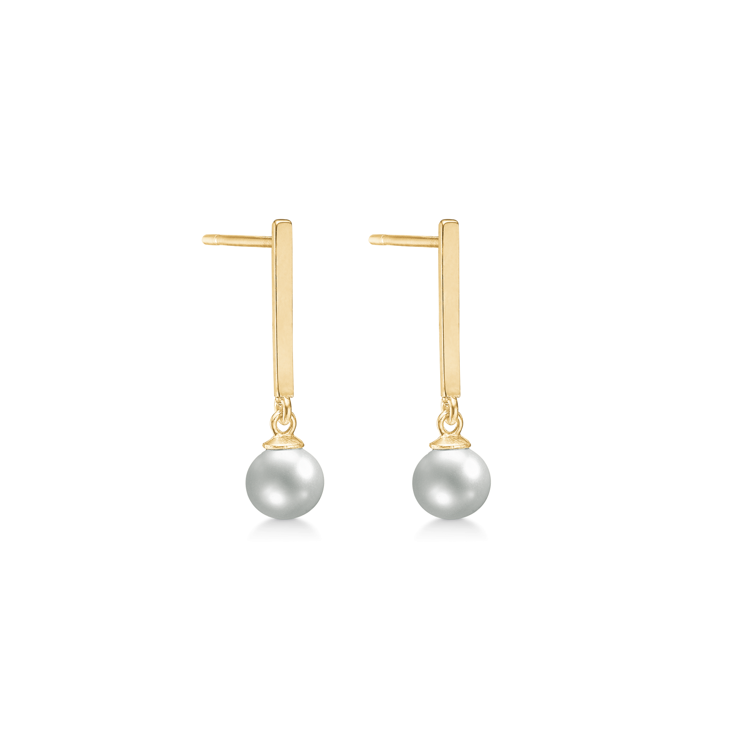 Støvring Design 8kt Guld Ørehæng med Ferskvandsperle 63242996