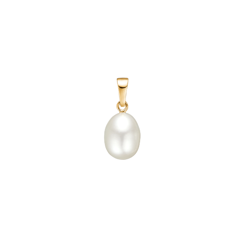 Støvring Design 8kt Guld Vedhæng med Dråbeformet Ferskvandsperle  64117993