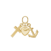 Støvring Design 8kt Guld 6x10mm Tro Håb og Kærlighed 64237994
