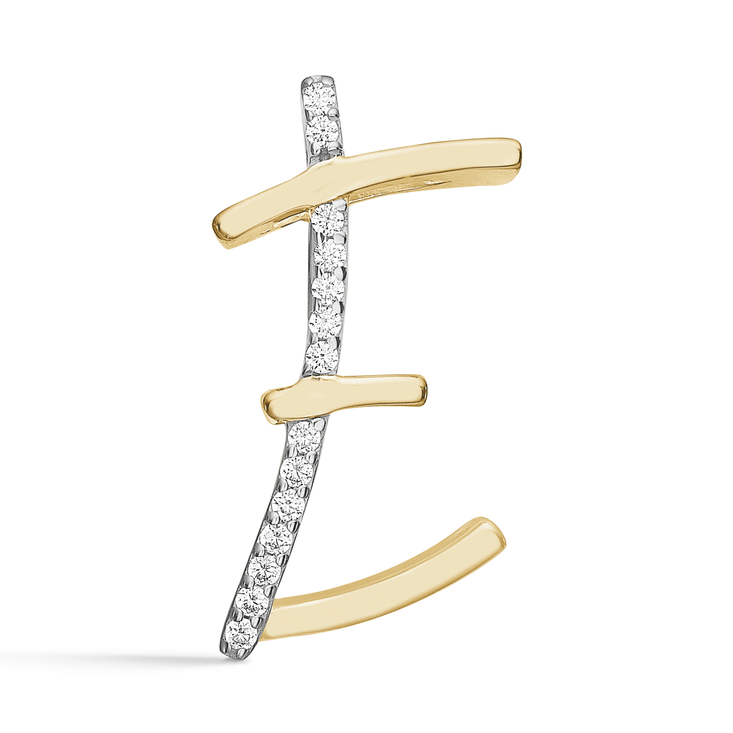 Støvring Design 8kt Guld Vedhæng Bogstav E Med zirkonia 64337E