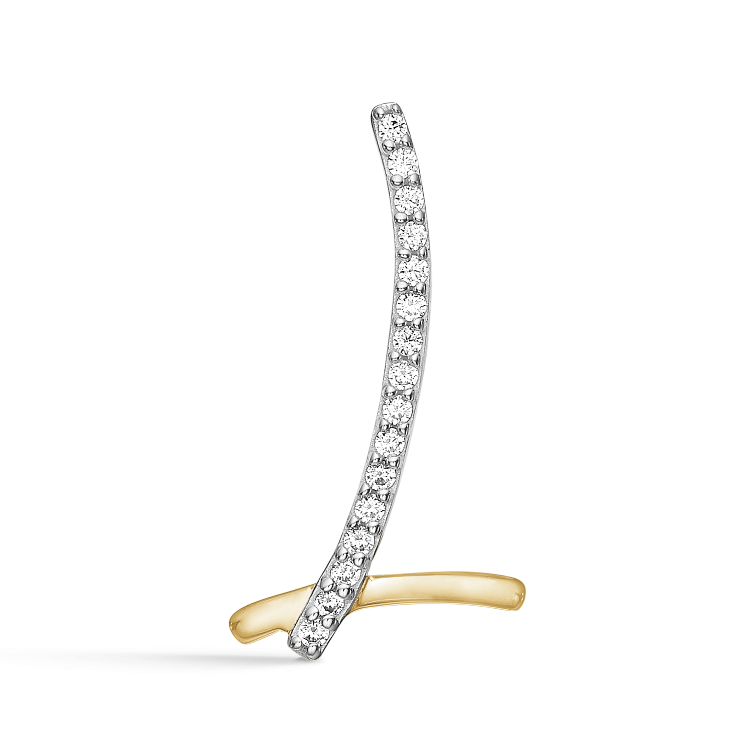 Støvring Design 8kt Guld Vedhæng Bogstav L med Zirkonia 64337L
