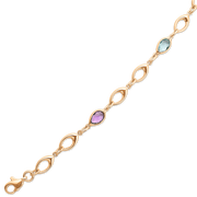 Støvring Design 8kt Guld Armbånd med Ametyst og Topas 65166088