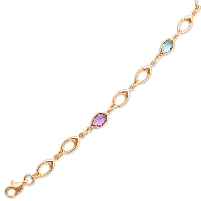 Støvring Design 8kt Guld Armbånd med Ametyst og Topas 65166088