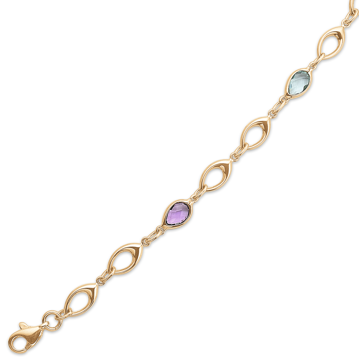 Støvring Design 8kt Guld Armbånd med Ametyst og Topas 65166088