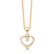 Støvring Design 8kt Guld Hjerte Vedhæng med Zirkonia 66117978