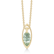 Støvring Design 8kt Guld Vedhæng med Oval Grøn Ametyst 66165005