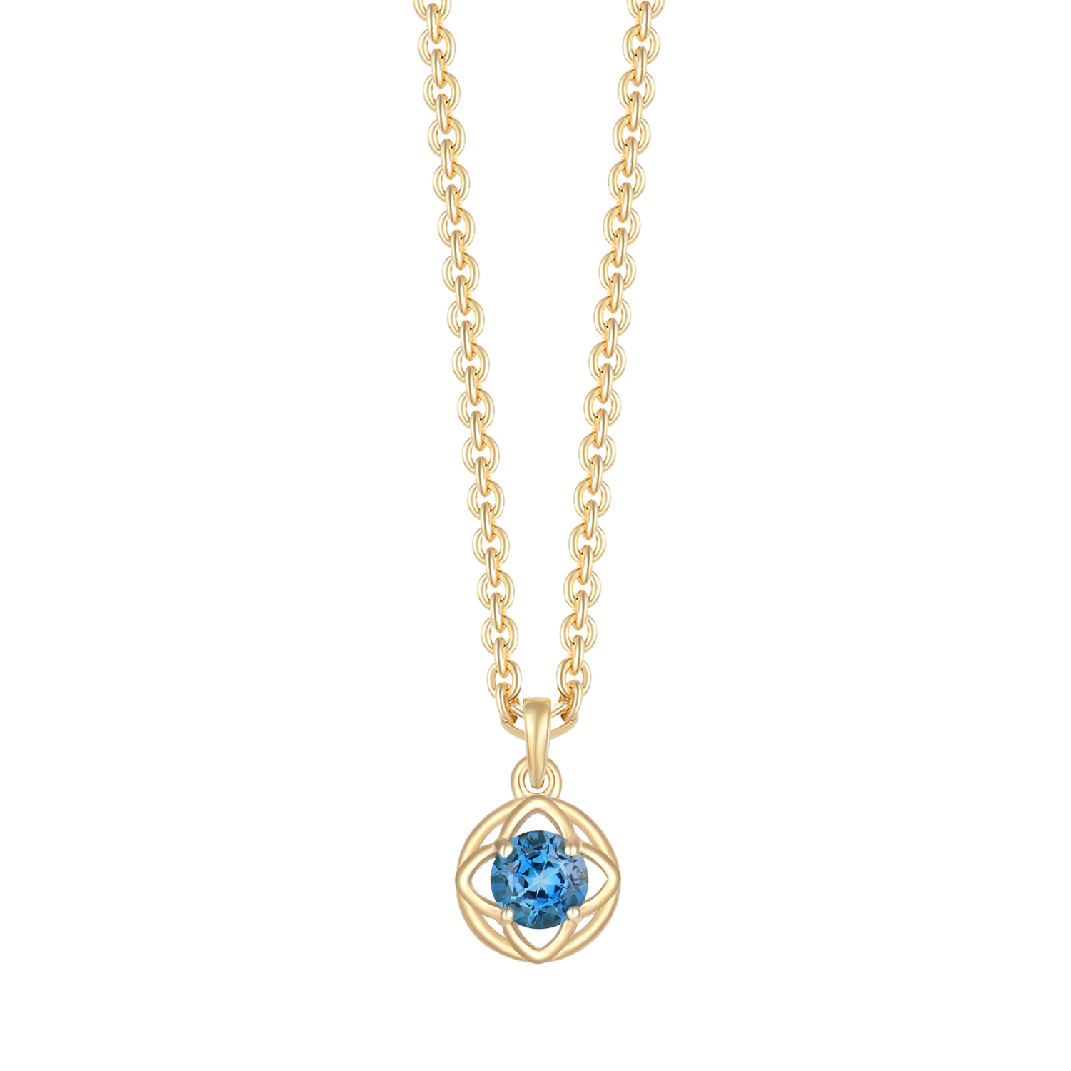 Støvring Design 8kt Guld  Vedhæng med London Blå Topas 66205069