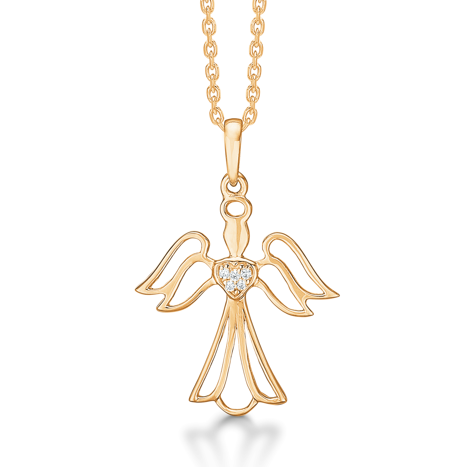 Støvring Design 8kt Guld Engel Vedhæng med Zirkonia 66205962