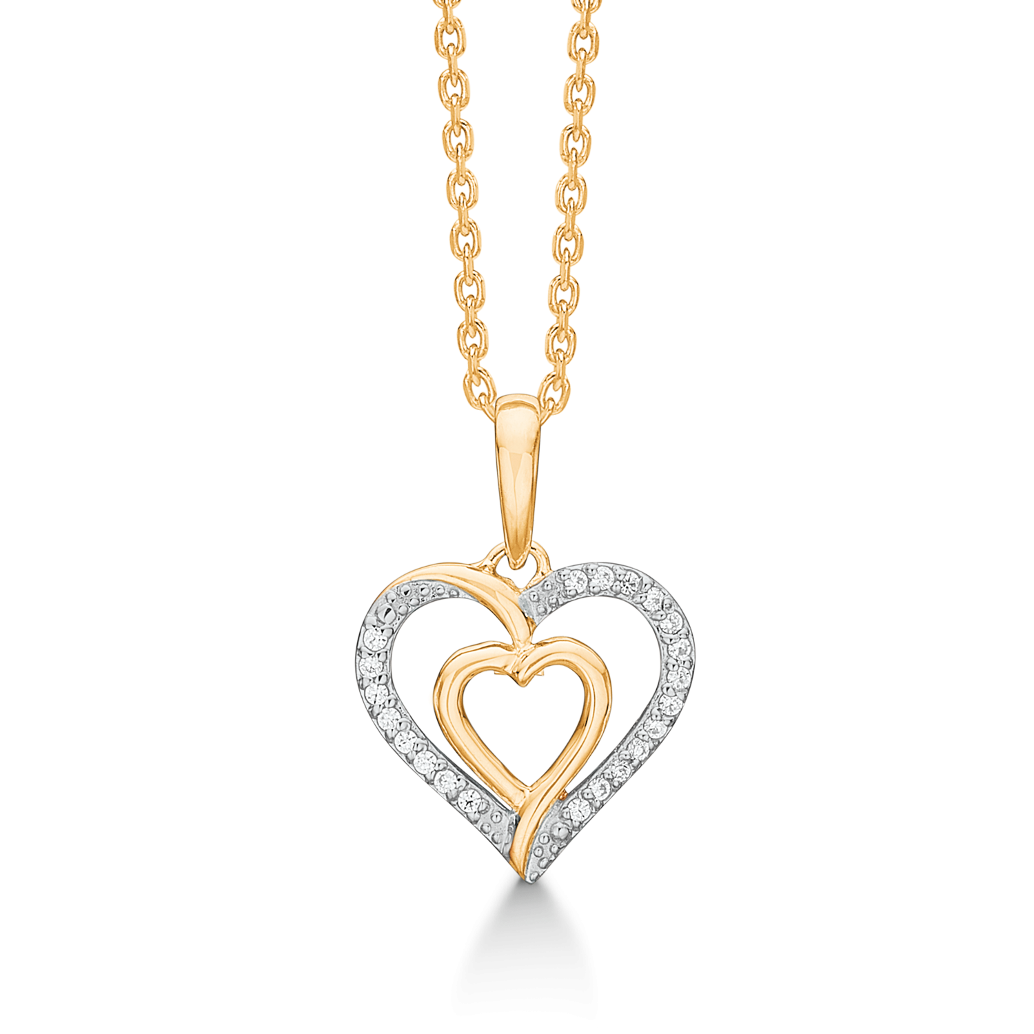 Støvring Design 8kt Guld Hjerte Vedhæng med Zirkonia 66205971