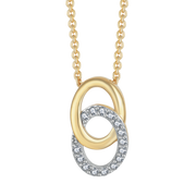 Støvring Design 8kt Guld Vedhæng med dobbelt Cirkel og Zirkonia 66223044