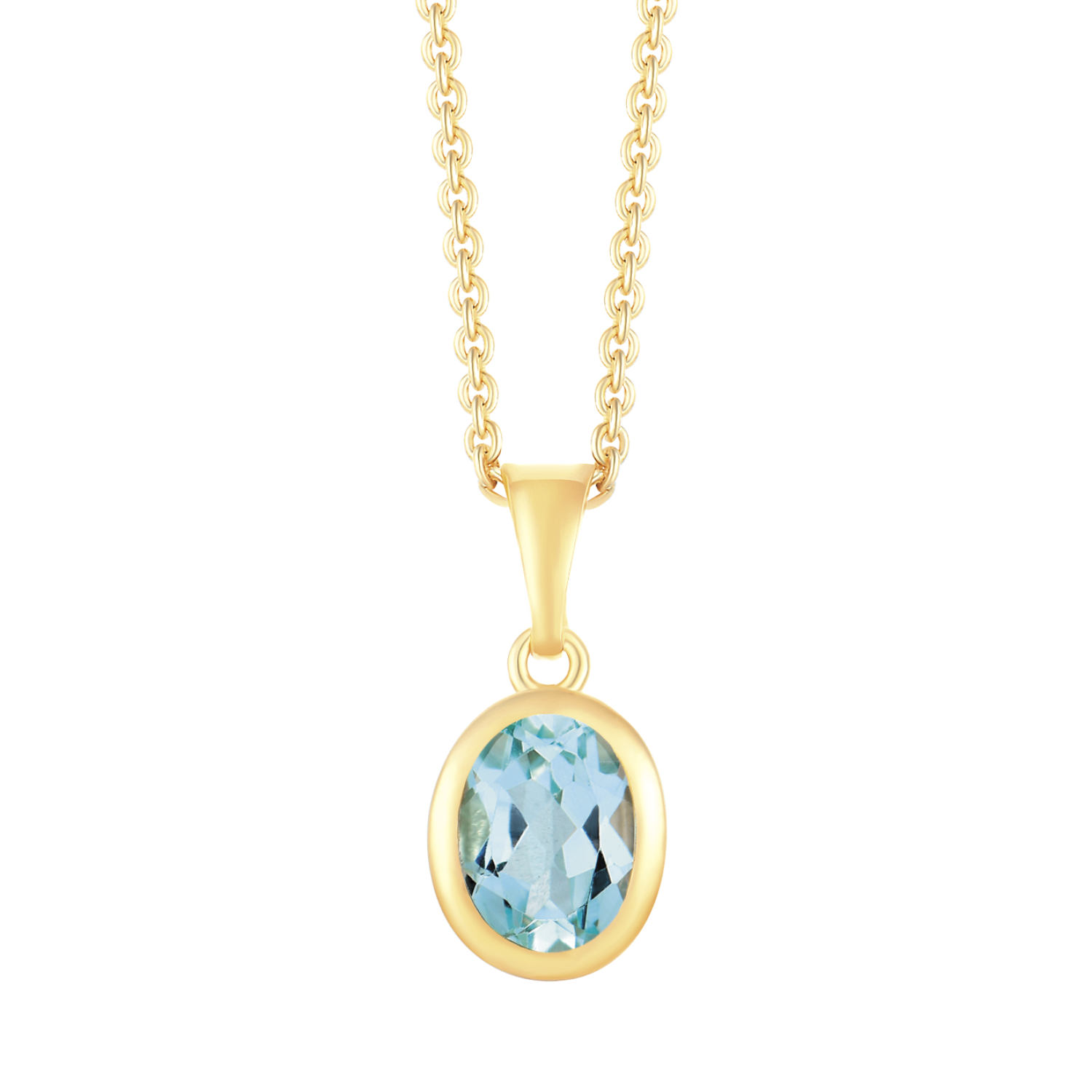 Støvring Design 8kt Guld Vedhæng med Blå Topas 66237072