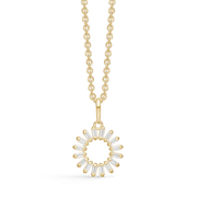 Støvring Design 8kt Guld Vedhæng med Baguette Slebet Zirkonia i Cirkel 66242051