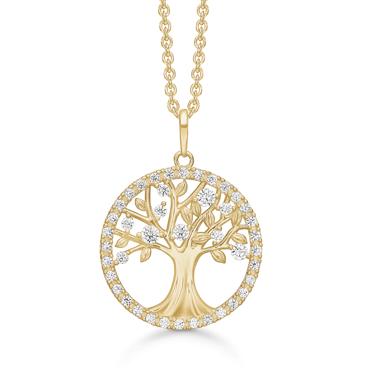 Støvring Design 8kt Guld Livets Træ Vedhæng med Zirkonia 66242769