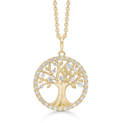 Støvring Design 8kt Guld Livets Træ Vedhæng med Zirkonia 66242769