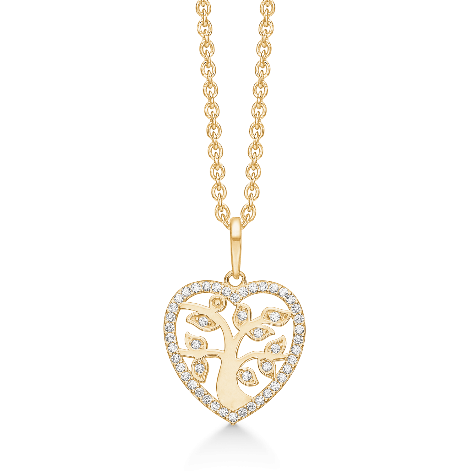 Støvring Design 8kt Guld Vedhæng Livets Træ i Hjerte 66242776