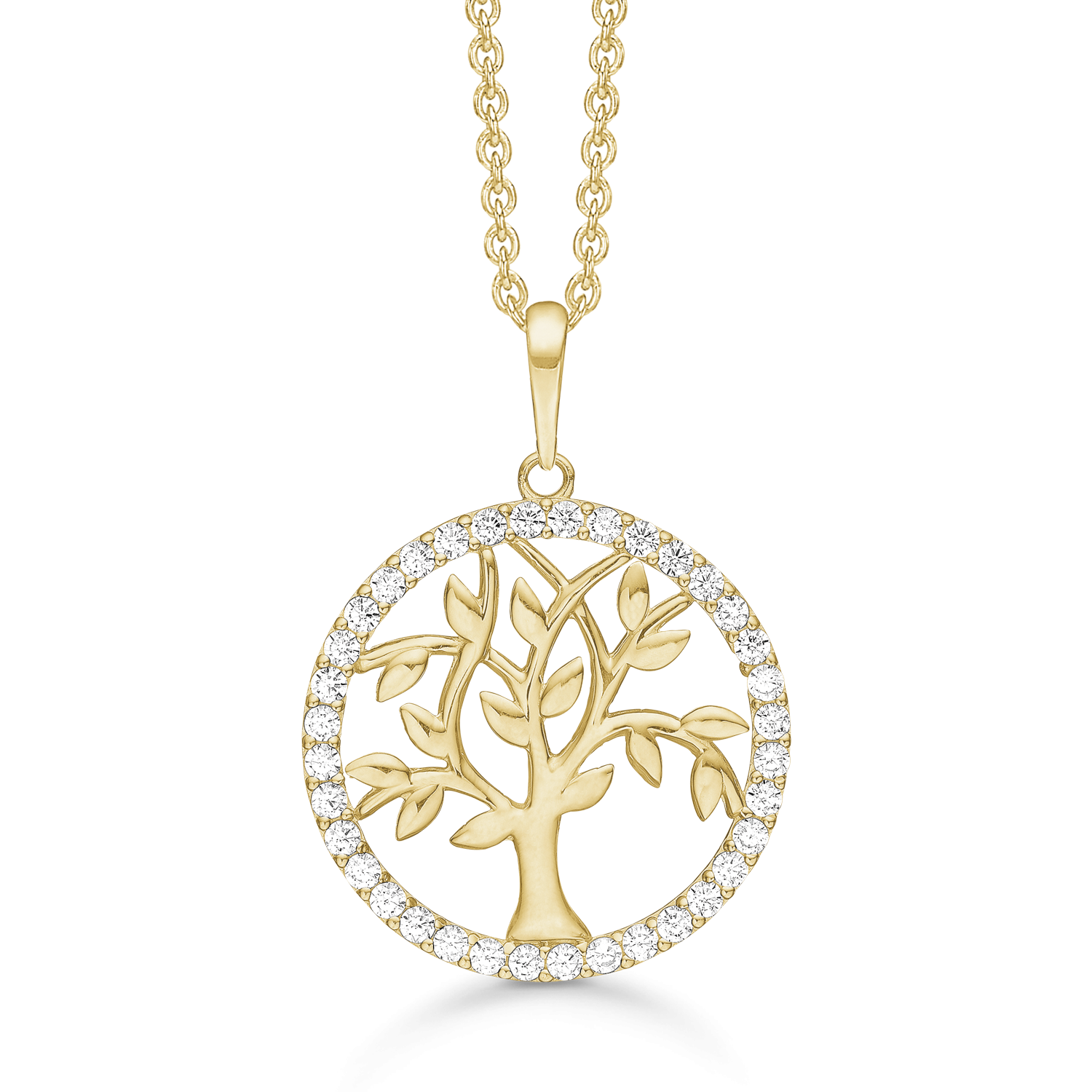 Støvring Design 8kt Guld Livets Treæ vedhæng med Zirkonia 66242782