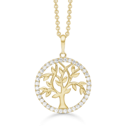 Støvring Design 8kt Guld Livets Treæ vedhæng med Zirkonia 66242782