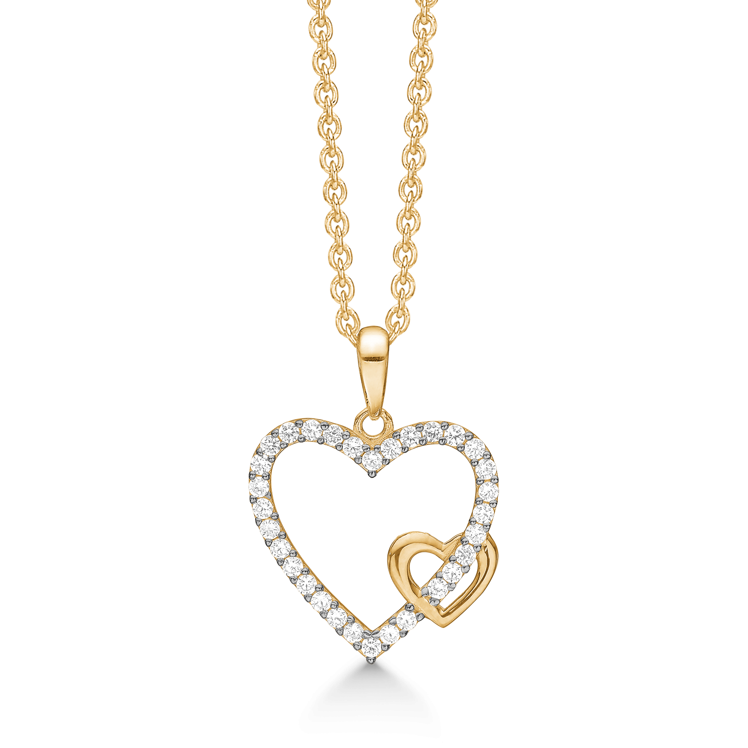 Støvring Design 8kt Guld Hjerte Vedhæng med Zirkonia 66242786