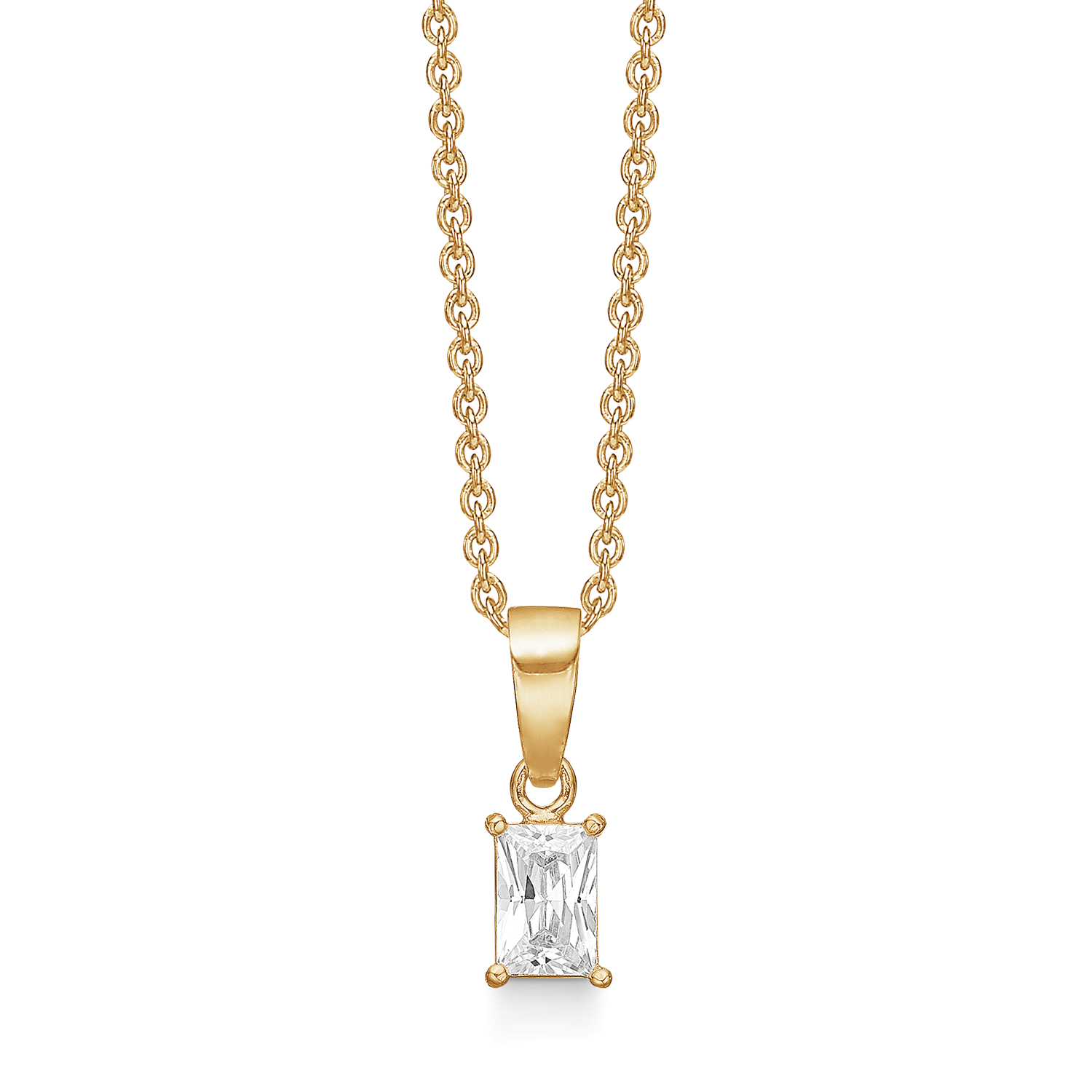 Støvring Design 8kt Guld Vedhæng med Baguette Slibet Zirkonia 66251013