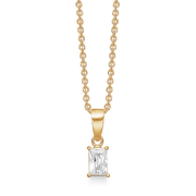 Støvring Design 8kt Guld Vedhæng med Baguette Slibet Zirkonia 66251013