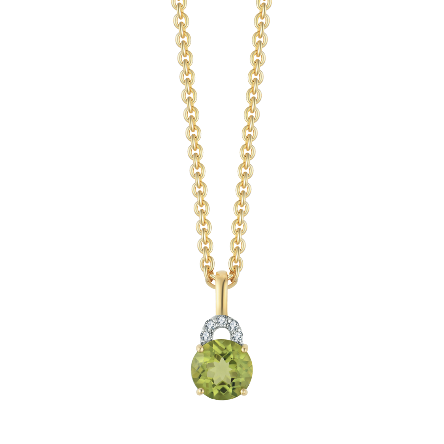 Støvring Design 8kt Guld Vedhæng med Peridot og Hvide Topaser 66323054