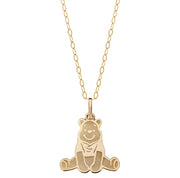 Disney Peter Plys 9kt Guld Vedhæng med Forgyldt Kæde 66333512