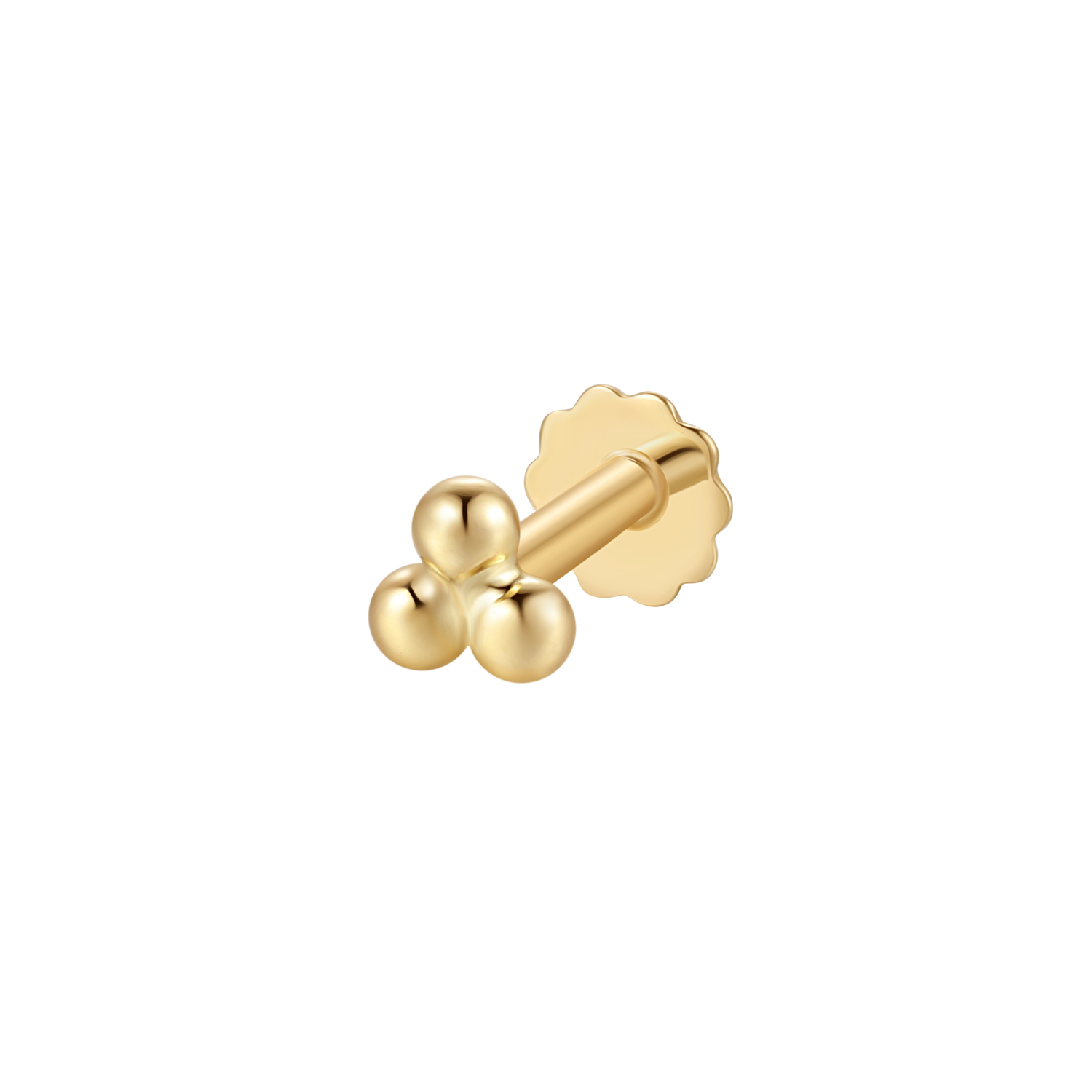 Støvring Desgn 8kt Guld Labret piercing med 3 kugler 1stk. 68117502