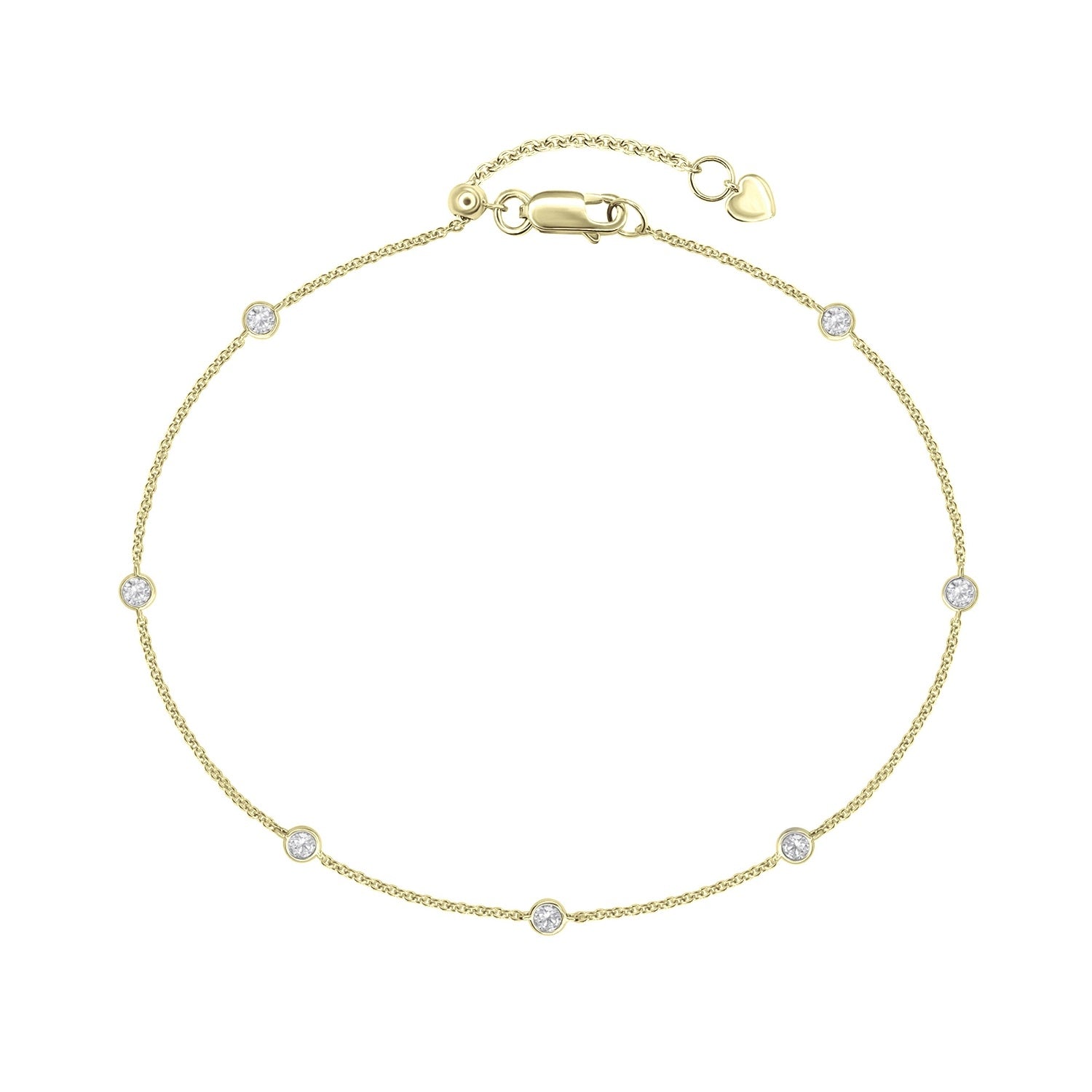 Bidstrup 18kt Guld Armbånd med 7 Diamanter i alt 0,20ct