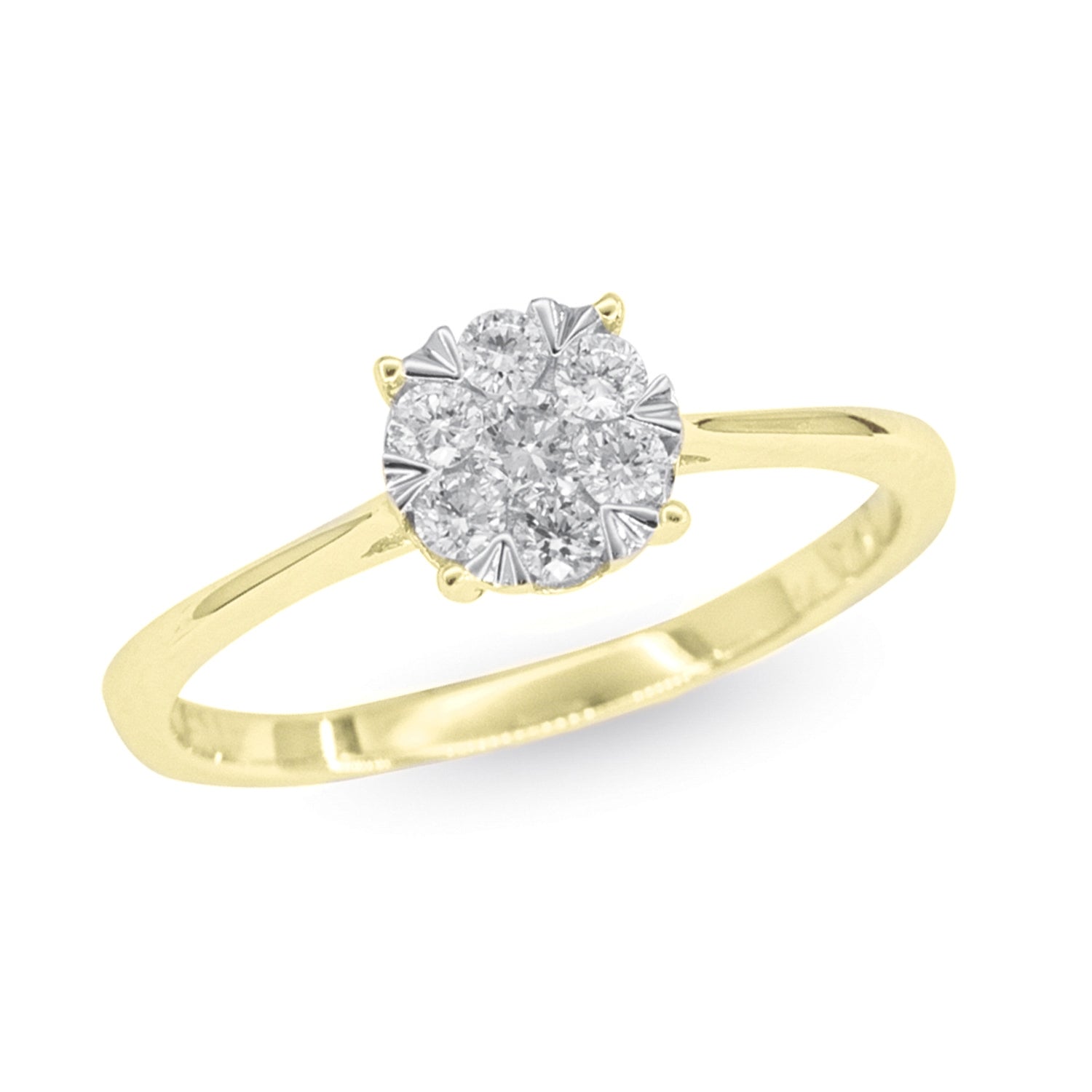Bidstrup 18kt Guld og Hvidgulds Ring Diamanter i alt 0,25ct
