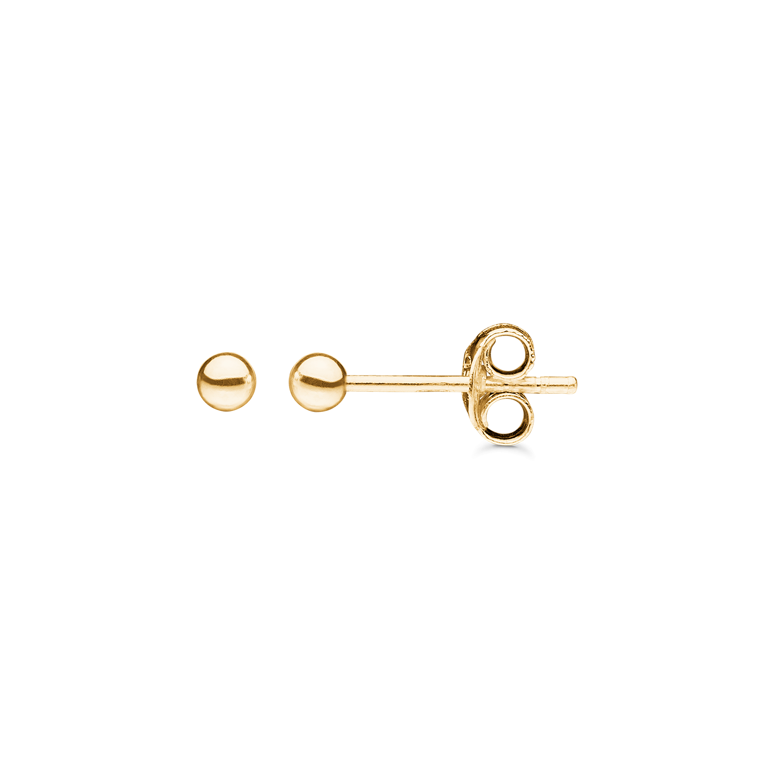Støvring Design 14kt Guld Kugle Ørestik 3mm 70003