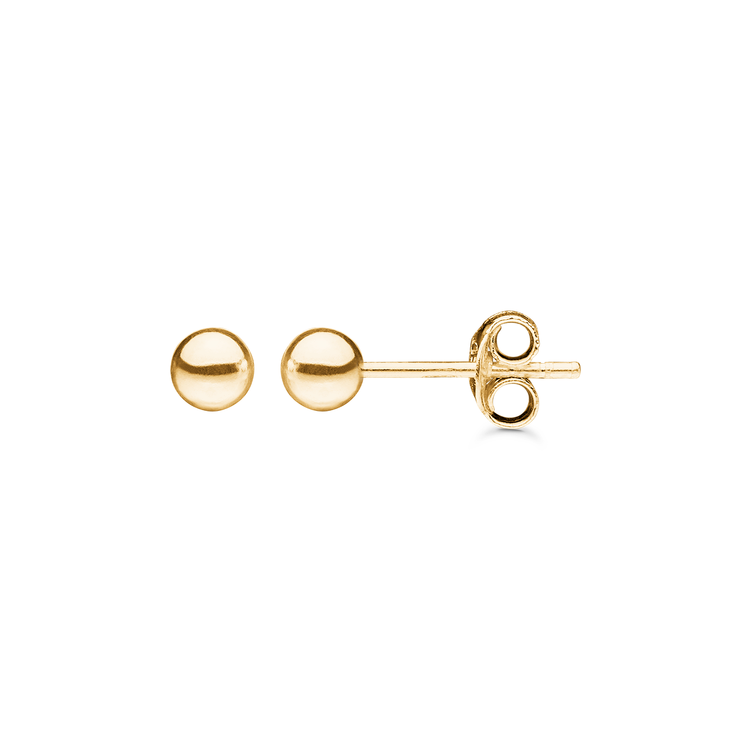 Støvring design 14kt guld ørestikker med 4mm kugle 70004