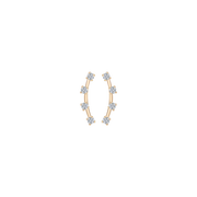Støvring Design 14kt Guld aflange Ørestik med Zirkonia 70117683