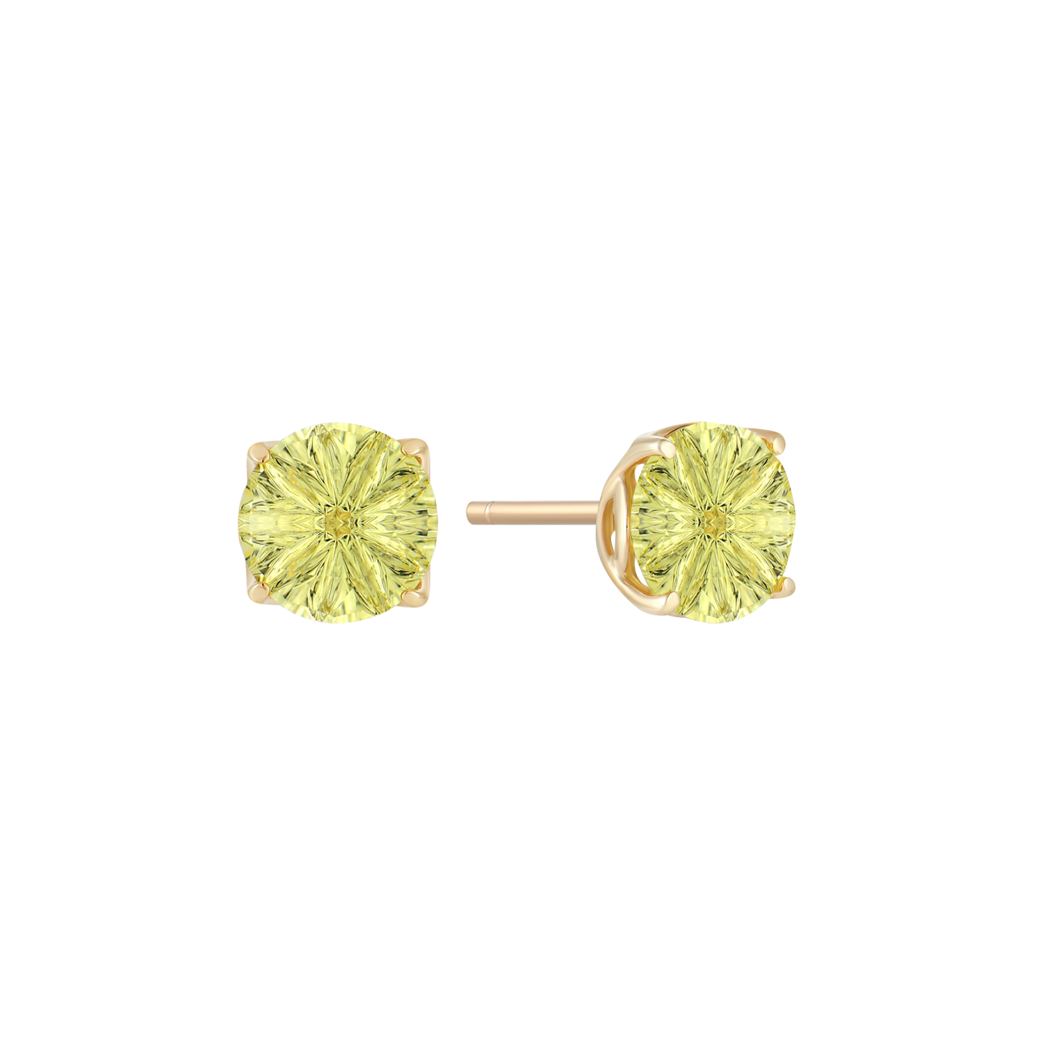Støvring Design 14kt Guld Ørestik med Lemon Kvarts 70165128