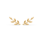 Støvring Design 14kt Guld Ørestikker med Blade på gren 70166968