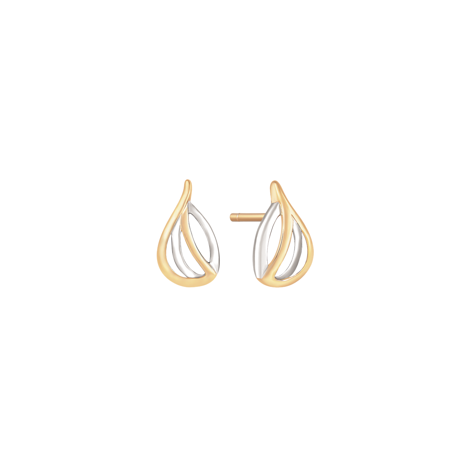 Støvring Design 14kt Ørestik i 2 farvet Guld 70237050