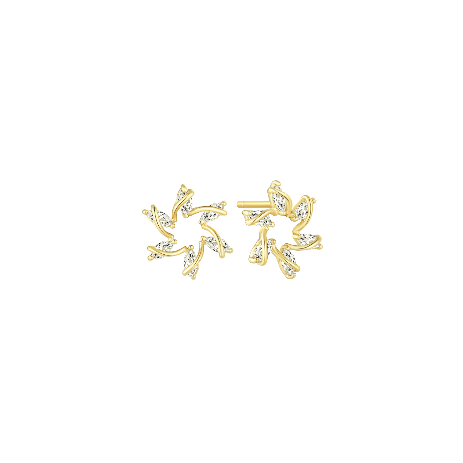 Støvring Design 14kt Stjerne Ørestik med Zirkonia 70242071
