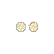 Støvring Design 14kt Guld Ørestik med Livets Træ og Zirkonia 70242072