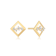 Støvring Design 14kt Firkantet Ørestik med Zirkonia 70242838
