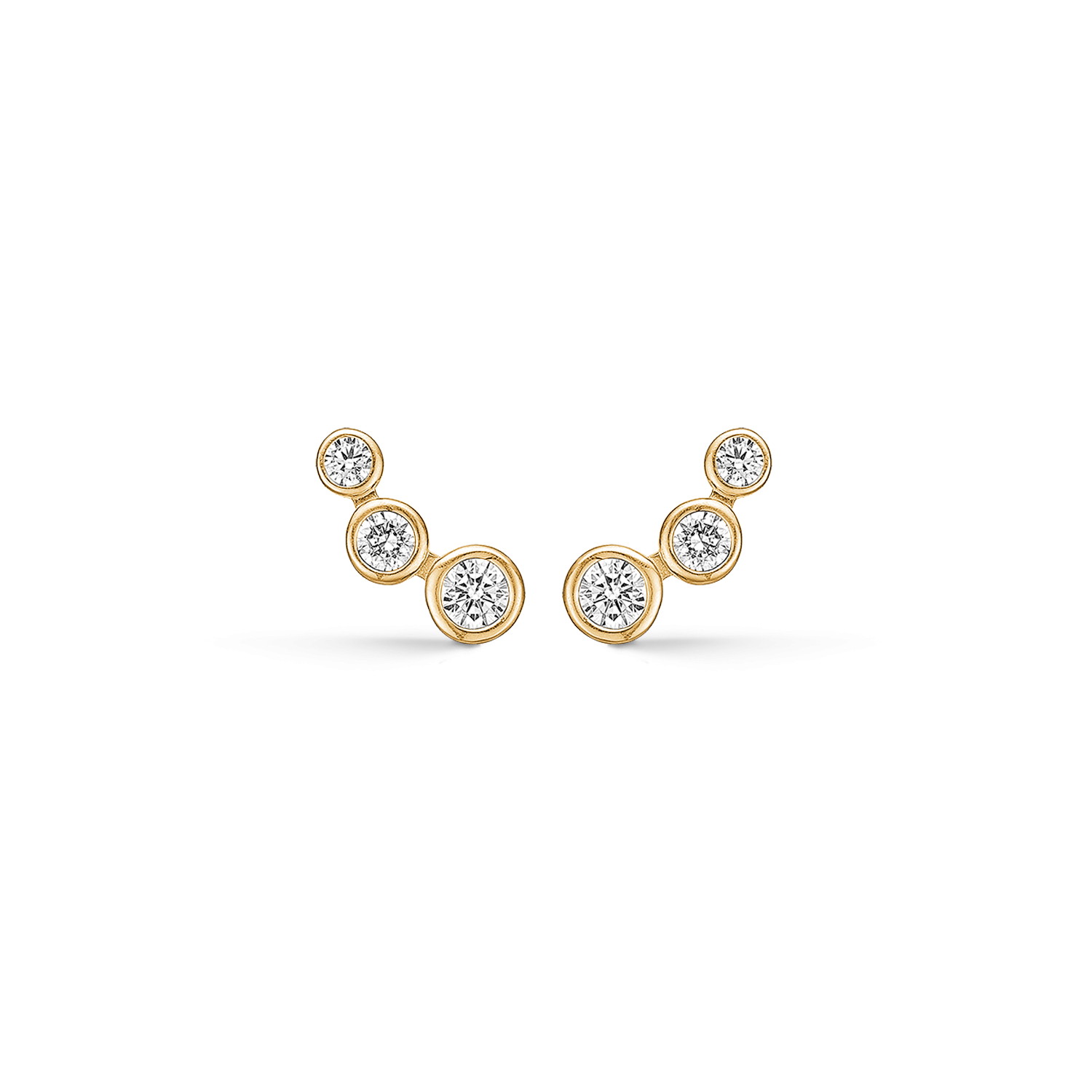 Støvring Design 14kt. Guld Ørestikker med Zirkonia 70242871