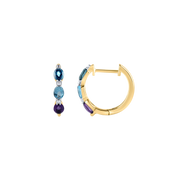 Støvring Design 14kt Creoler med Topaser, Ametyster og Brillanter 70257028