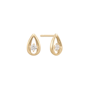 Støvring Design 14kt Dråbeformet Ørestik med Zirkonia 70342916